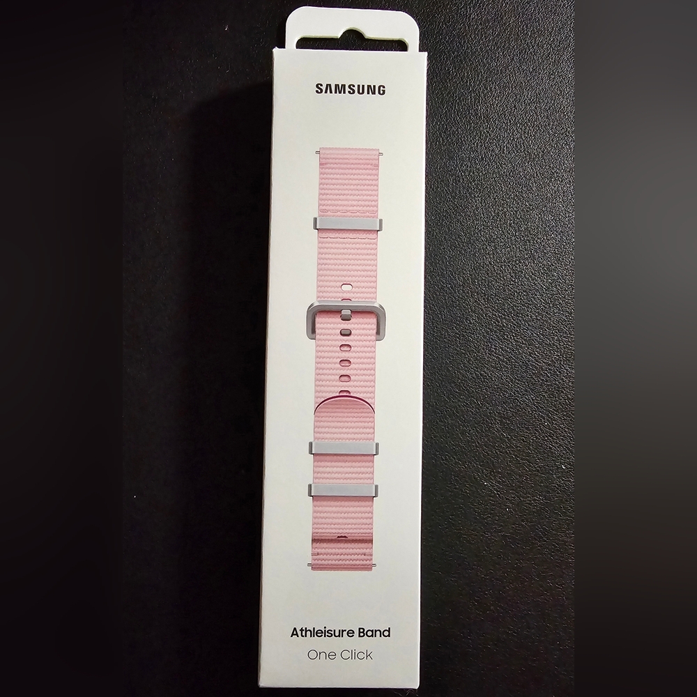 New Samsung Galaxy Watch7 Athleisure Band, S/M, Pink (Fits Watch 4, 5, 6, 7)